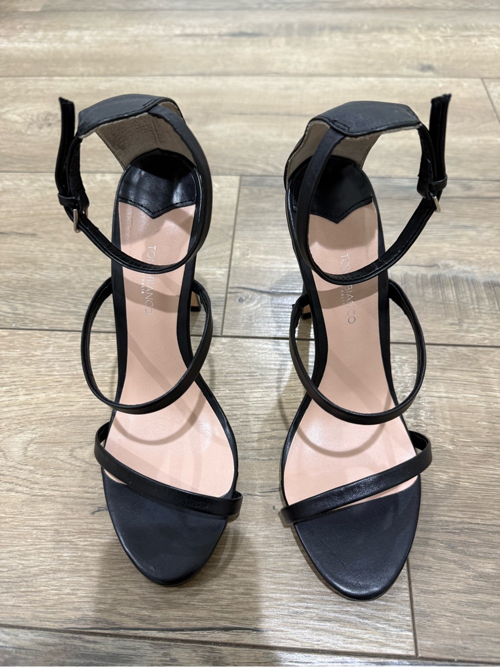 Tony Bianco Black Strappy High Heel Sandals - Picture 2 of 12